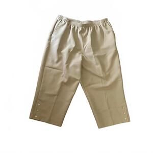 Alfred Dunner, 18, Beige,  Ankle Pants with Pockets